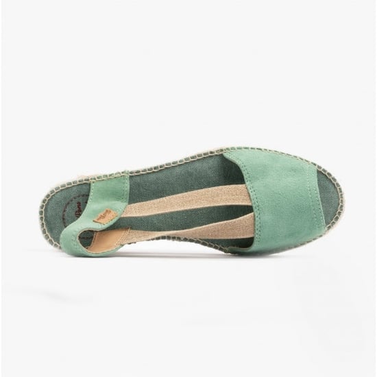 ELLA Ladies Suede Espadrille Sandals Mint - Image 5