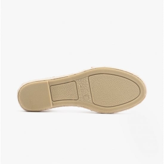 ETNA Ladies Leather Espadrille Sandals Platinum - Image 4