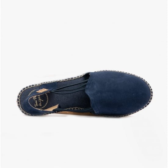 NURIA Ladies Suede Espadrille Sandals Navy - Image 5