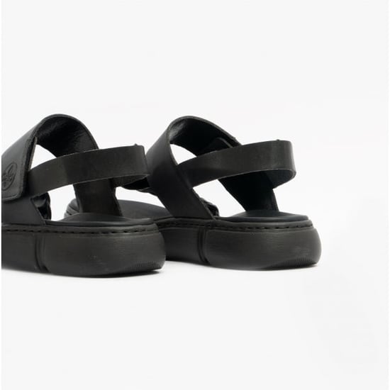 68983-00 Ladies Strappy Sandals Black - Image 6
