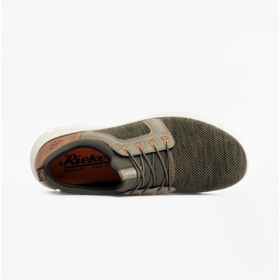 B7796-54 Mens Slip-On Trainers Green - Image 4