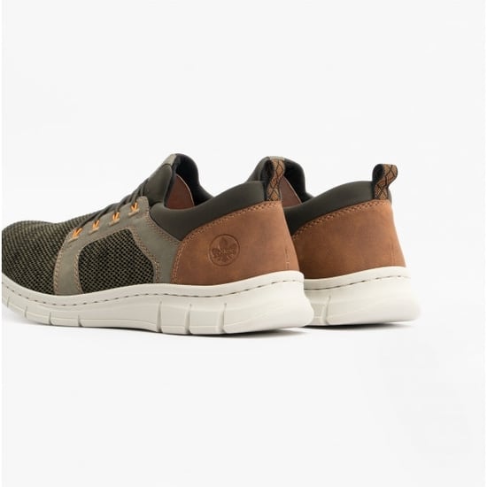B7796-54 Mens Slip-On Trainers Green - Image 5