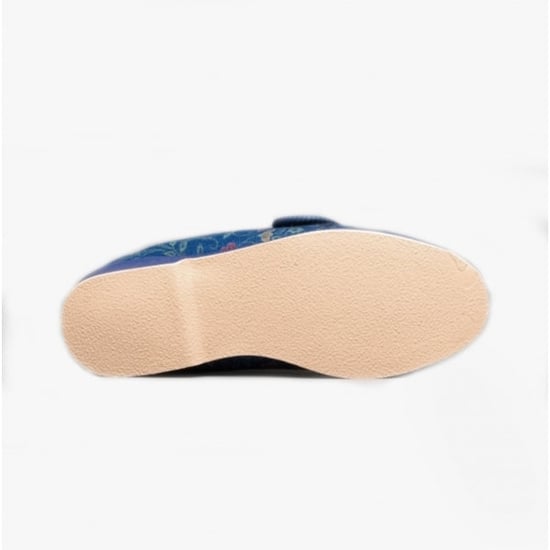 GBS BELLA Womens Extra Wide (E+) Boot Slippers Blue - Image 3