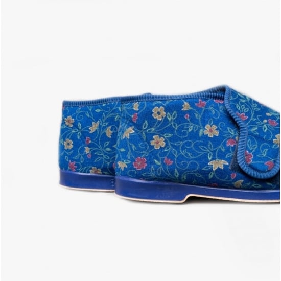 GBS BELLA Womens Extra Wide (E+) Boot Slippers Blue - Image 5