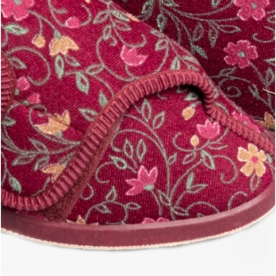 GBS BELLA Womens Extra Wide (E+) Boot Slippers Wine - Image 4