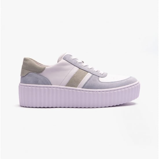 DAZZLING Ladies Suede Trainers Multicoloured - Image 1