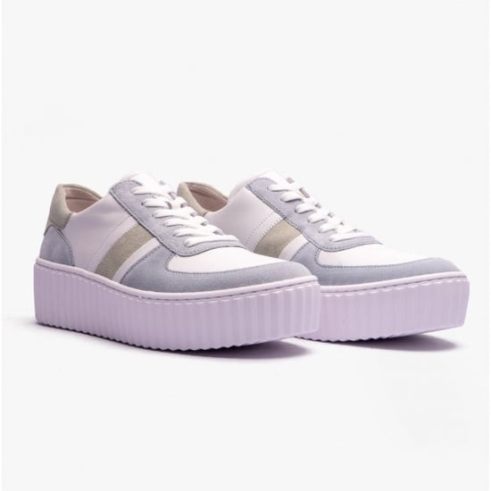 DAZZLING Ladies Suede Trainers Multicoloured - Image 2