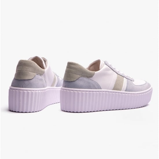 DAZZLING Ladies Suede Trainers Multicoloured - Image 3