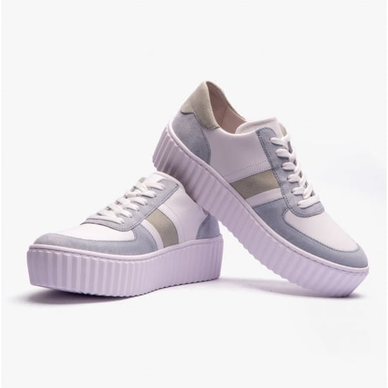 DAZZLING Ladies Suede Trainers Multicoloured - Image 4