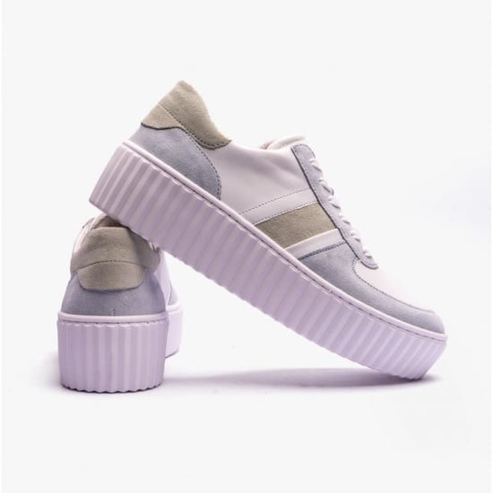 DAZZLING Ladies Suede Trainers Multicoloured - Image 5