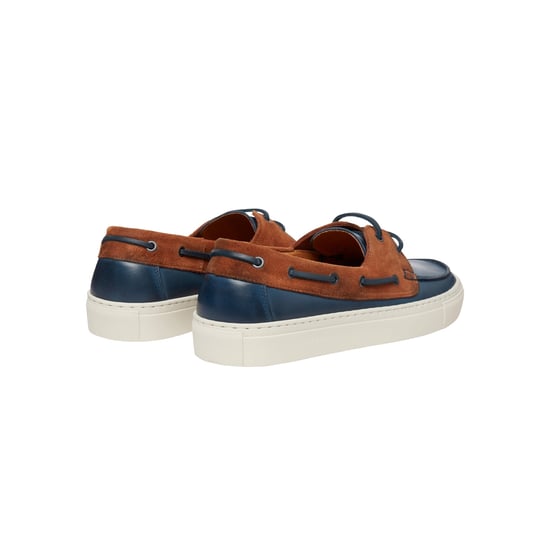 EUENB Mens Boat Shoes Navy - Image 3