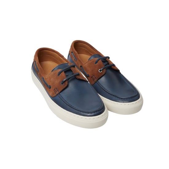 EUENB Mens Boat Shoes Navy - Image 2