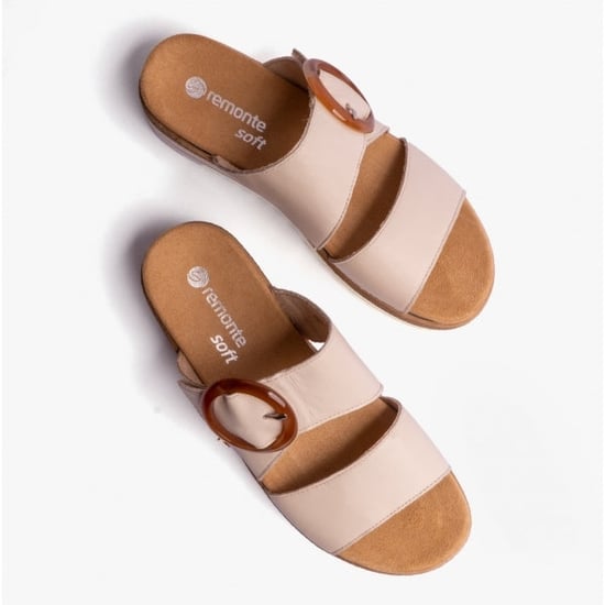 JOCELYN Ladies Dual Strap Sandals White - Image 4
