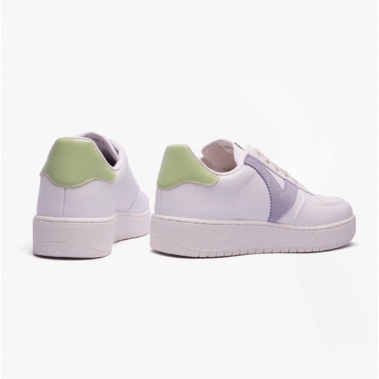 MADRID CONTRAST FAUX LEATHER Womens Trainers Pastel Multi - Image 3