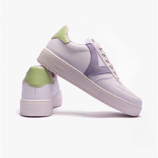 MADRID CONTRAST FAUX LEATHER Womens Trainers Pastel Multi - Image 4