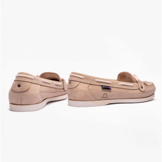 ALCYONE G2 Ladies Nubuck Boat Shoes Stone - Image 3