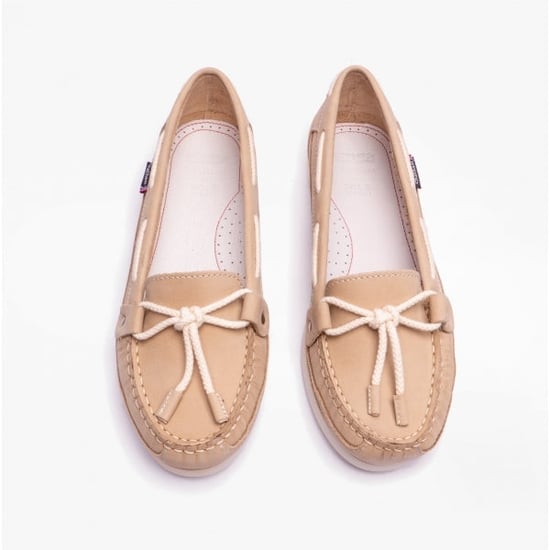 ALCYONE G2 Ladies Nubuck Boat Shoes Stone - Image 4