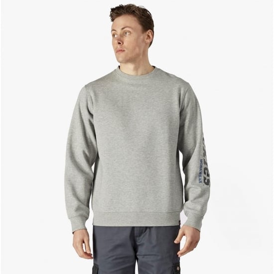 Dickies OKEMO Mens Graphic Sweatshirt Grey Melange - Image 1