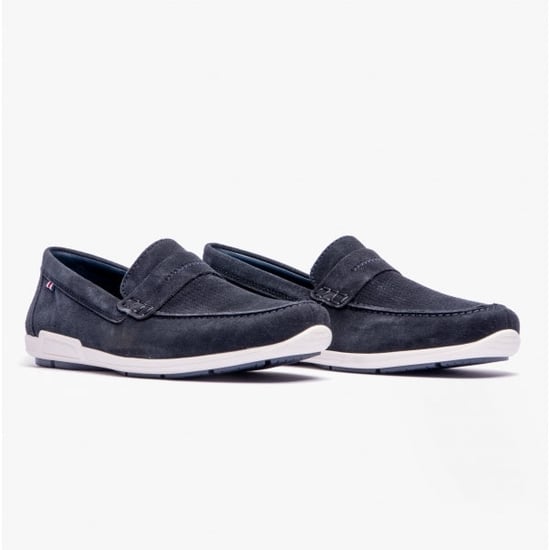 09050-14 Mens Moccasin Loafers Blue - Image 2