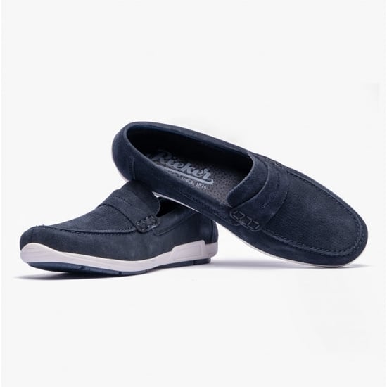 09050-14 Mens Moccasin Loafers Blue - Image 4