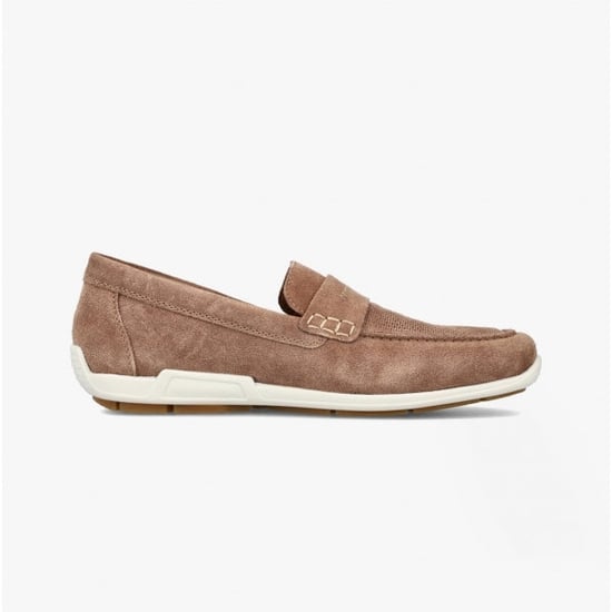 09050-64 Mens Slip-On Moccasins Beige - Image 1