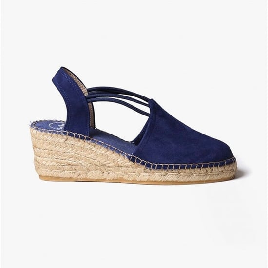 TREMP Ladies Suede Wedge Espadrilles Navy - Image 1