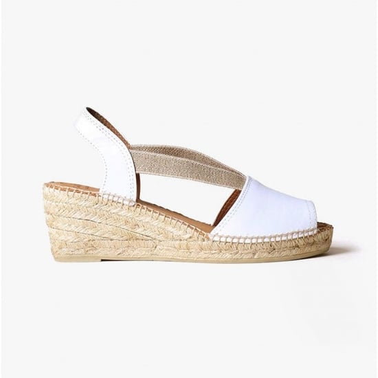 TEIDE Ladies Peep-Toe Espadrilles White - Image 1