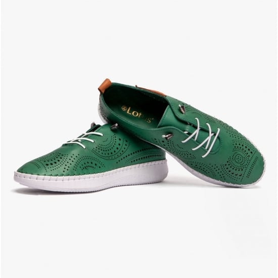 KATYA Ladies Bungee-Lace Trainers Green - Image 4