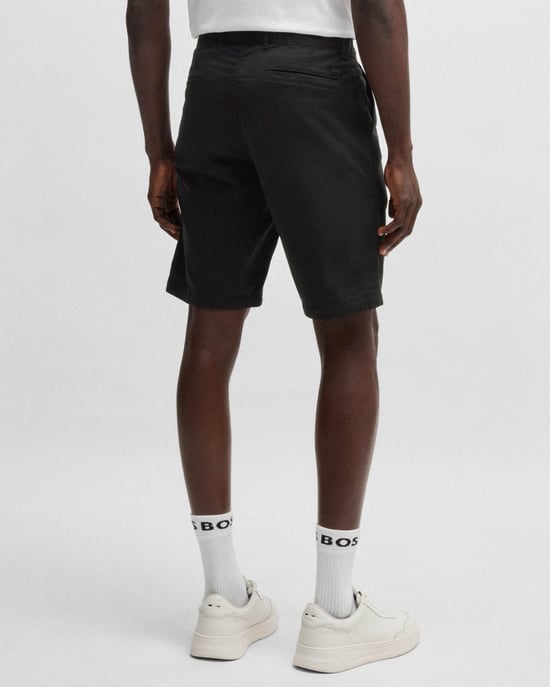 BOSS Orange Heren Slim Fit Chino Shorts in Stretch Katoen Twill - Image 3