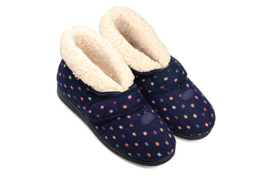 Padders BESS Womens Slippers Navy - Image 3