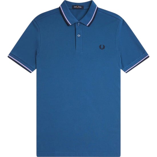 Fred Perry M3600 Twin Tipped Polo Shirt In Midnight Blue - Image 5