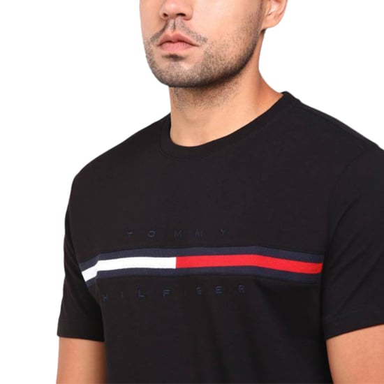 Tommy Hilfiger Mens T Shirts Signature Stripe Tee - Image 4