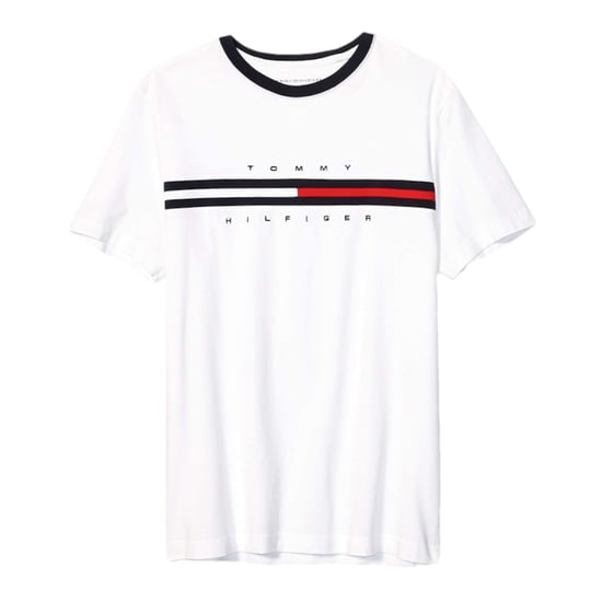 Tommy Hilfiger Mens T Shirts Signature Stripe Tee - Image 4