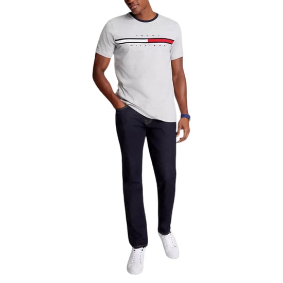Tommy Hilfiger Mens T Shirts Signature Stripe Tee - Image 4