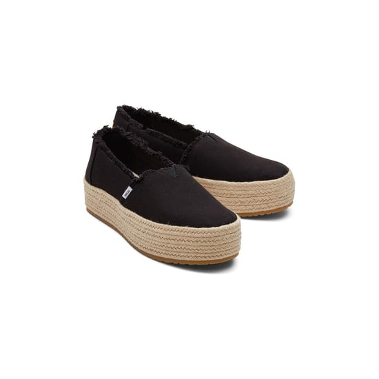 TOMS Valencia 100% Katoen Zwarte Damesspadrilles - Image 1