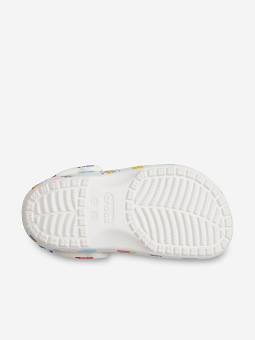 Crocs Kids Classic Doodle Print Clog in White - Image 4
