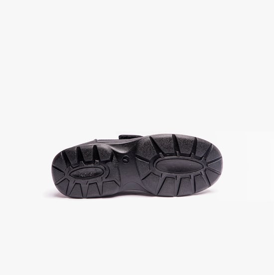 TONY Mens Touch Fasten Shoes Black - Image 6