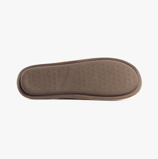 Dunlop TAYLOR Mens Suede Mule Slippers Cognac - Image 3
