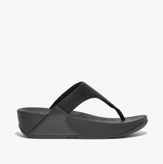 LULU SHIMMERLUX Vrouwen Tussenstuk Sandalen Helemaal Zwart - Image 1