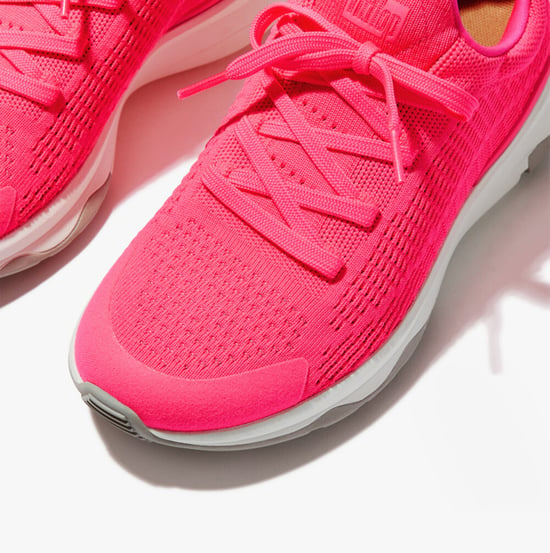 VITAMIN FFX Ladies Knit Sport Trainers Pop Pink - Image 2