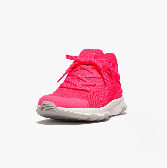 VITAMIN FFX Ladies Knit Sport Trainers Pop Pink - Image 5