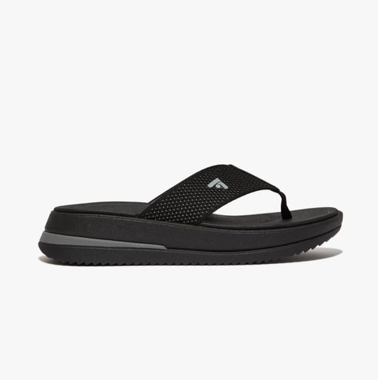 SURFF TWO-TONE WEBBING Womens Toe Post Black - Image 1