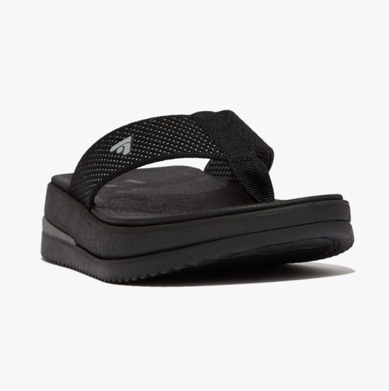 SURFF TWO-TONE WEBBING Womens Toe Post Black - Image 3