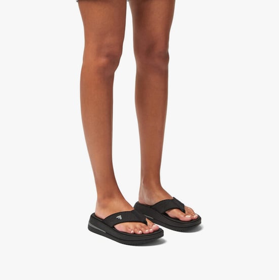 SURFF TWO-TONE WEBBING Womens Toe Post Black - Image 2