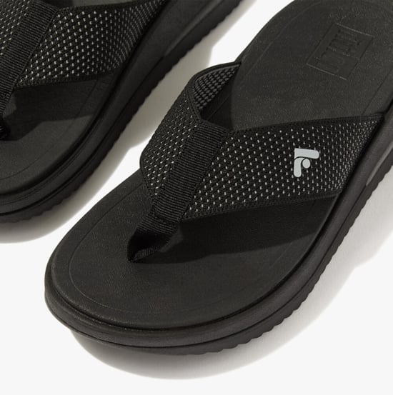 SURFF TWO-TONE WEBBING Womens Toe Post Black - Image 5
