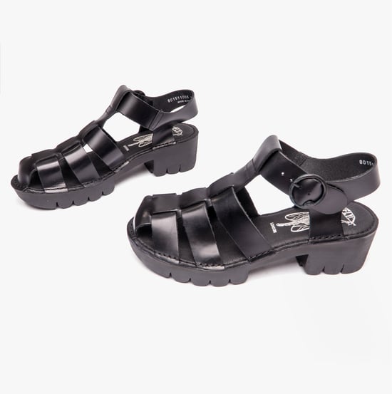 EMME511FLY Ladies Fisherman Sandals Black - Image 4