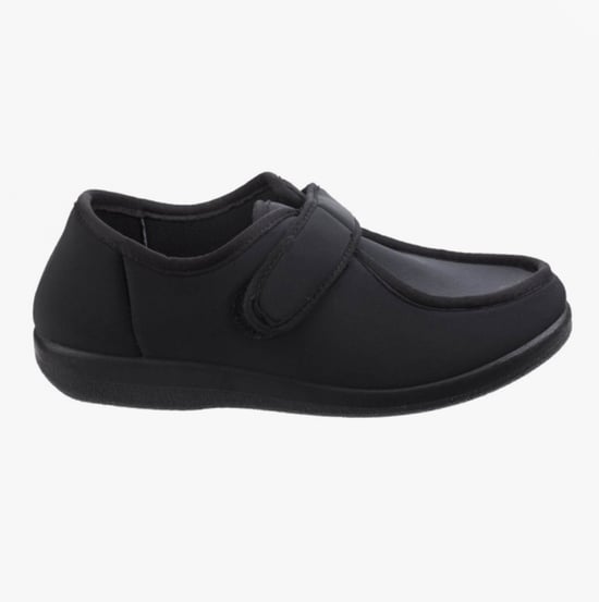 GBS Med NORTHWICK Womens Extra Wide Slippers Black - Image 1