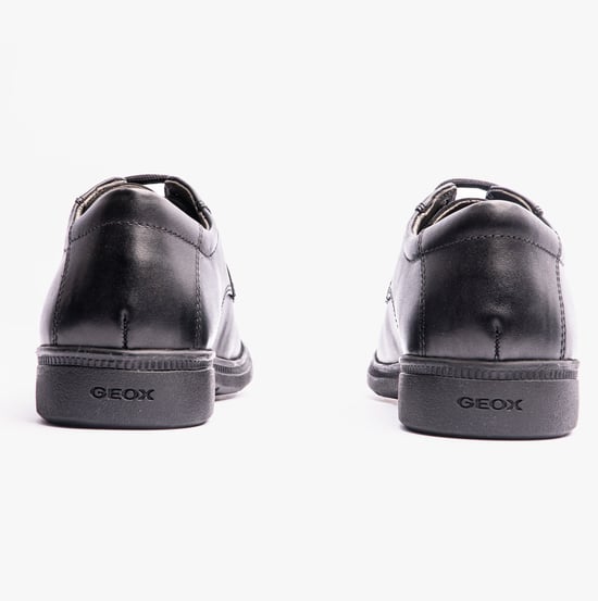 FEDERICO H Boys Leather School Shoes Black - Image 2