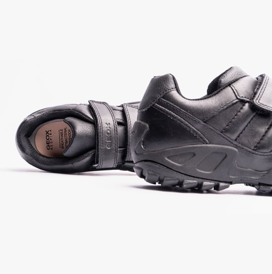 N.SAVAGE B B Boys Leather Touch Fasten School Shoes Black - Image 4