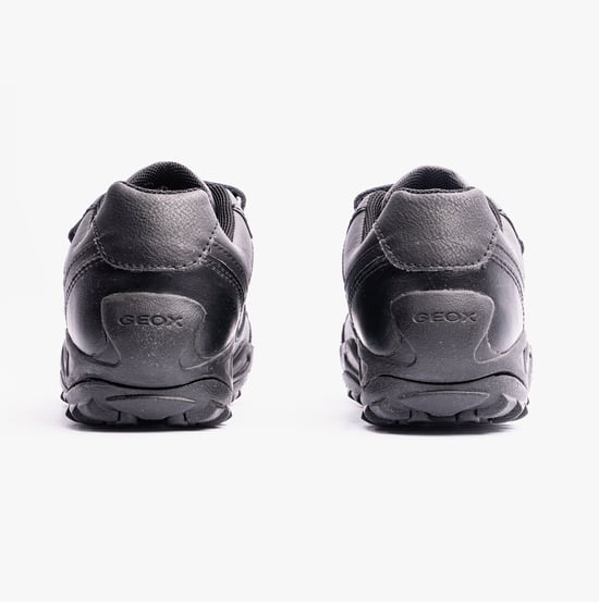 N.SAVAGE B B Boys Leather Touch Fasten School Shoes Black - Image 3